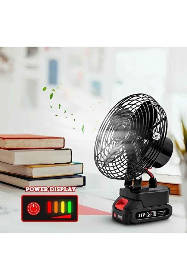 Portable Rechargeable Clip On Desk Fan 360° Adjustable USB Cooling Fan for Home Office Camping
