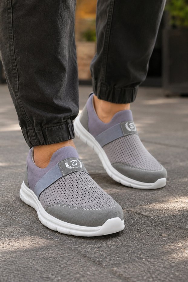 Black Sea Slip-On Men'S/Casual Sports Shoes - Mesh (Non-Slip Sole, Lightweight Construction)