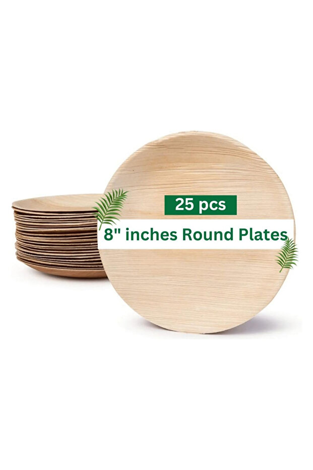 Leaf 8 inch Round Shallow Plate (Pack of 25)