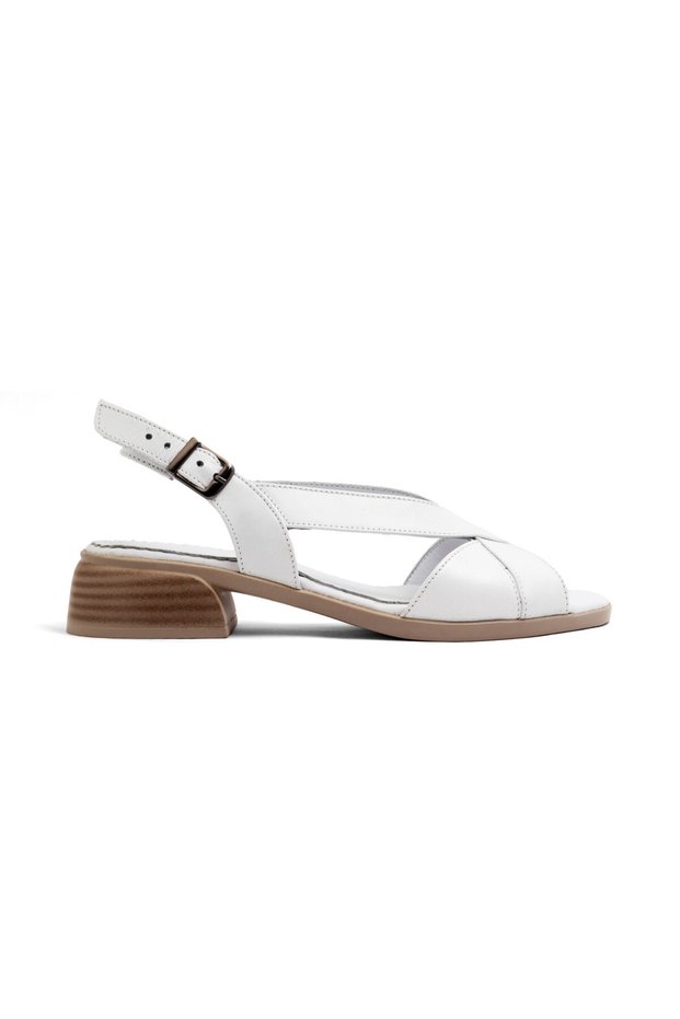 Genuine leather women's daily heeled summer sandals dd3447