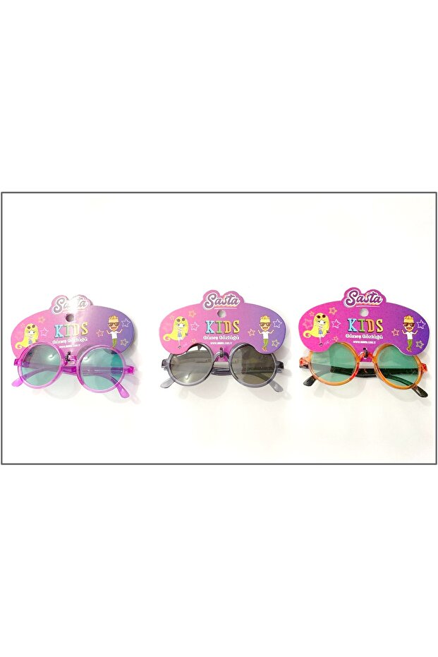 Kids Sunglasses Pink Round Healthy Quality