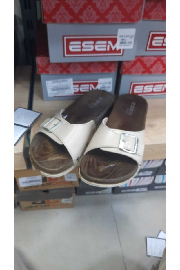Comfort Women's Genuine Leather Look Orthopedic Cross-Strapped Daily Slippers
