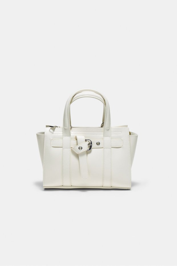Tokalı mini tote çanta