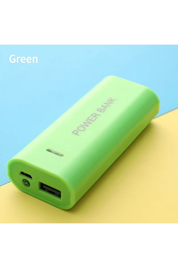 1pcs green 1 cell 1/2pcs 5V 5600mAh 1 Cell 18650 USB Power Bank Battery Charger Case DIY Box For Ph