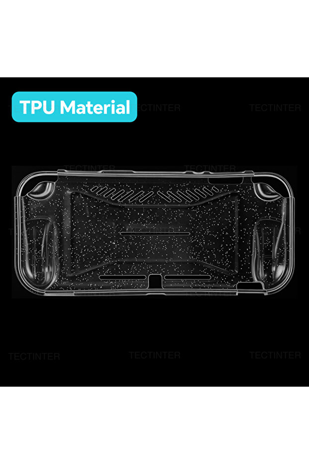 TPU GLITTER Transparent Protective Crystal Case for Nintendo Switch Lite Console Hard PC Cover Anti-
