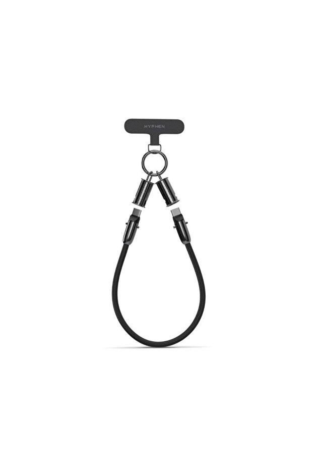 Lanyard Type C To Type C Cable 100W Black 30cm
