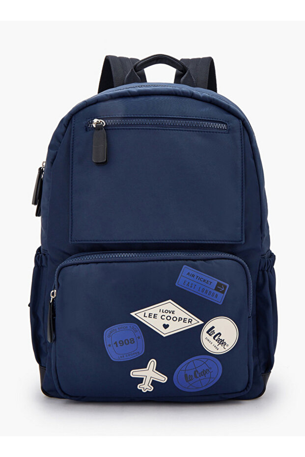 Logo Print Backpack with Padded Straps