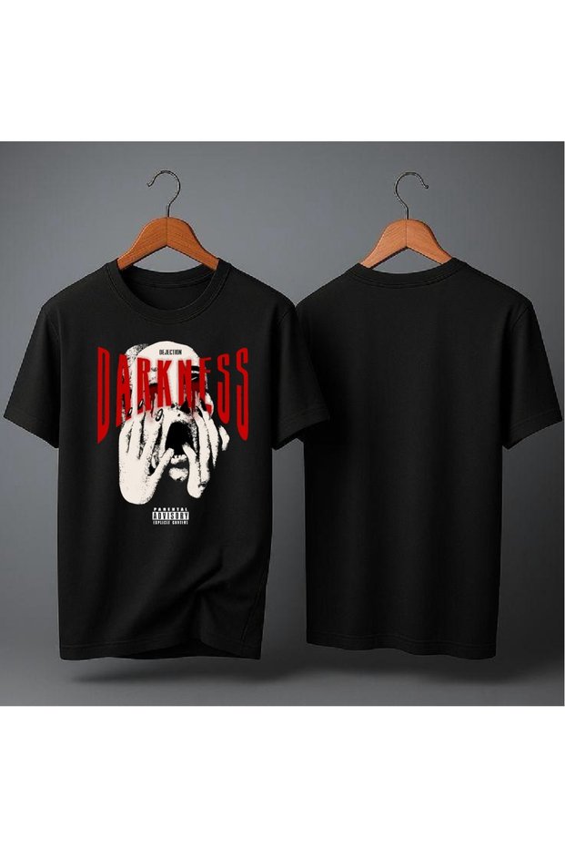 Printed Oversized T-Shirt That Catches Attention with Its Darkness Design