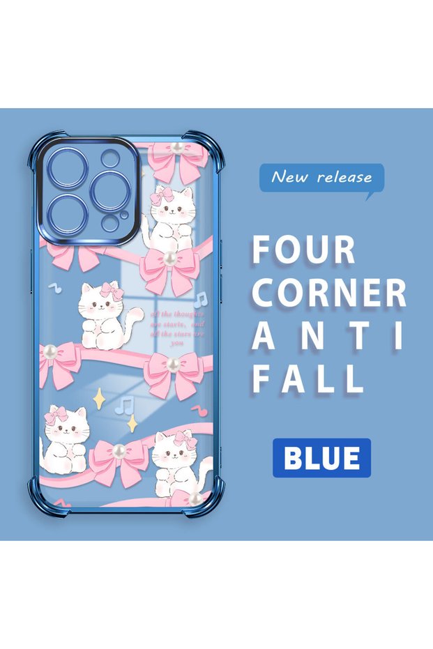 iPhone 15 Pro Compatible Transparent Back Four-Corner Reinforced Impact Protection Silicone Case