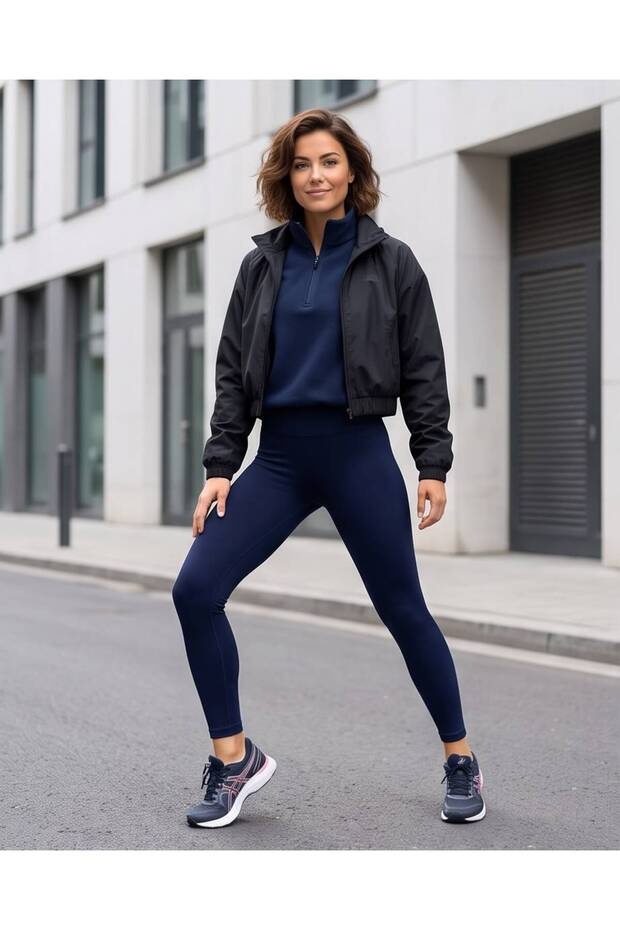 Knitwear High Waist Elastic Ribbed Leggings