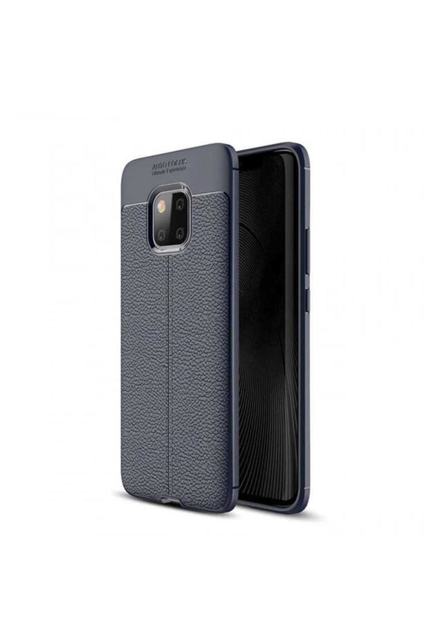 Ultra Protection Leather Look Silicone Surface Case Niss Cover Compatible for Huawei Mate 20 Pro