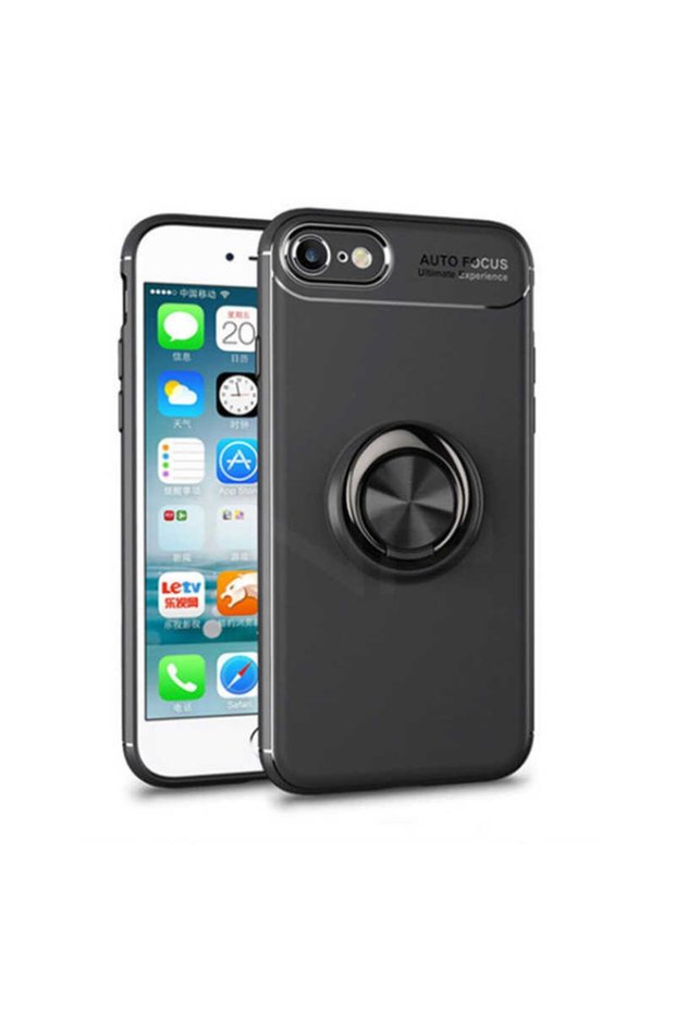 Compatible Case for Apple iPhone 7 Silicone Ravel Cover with Rotatable Ring Stand