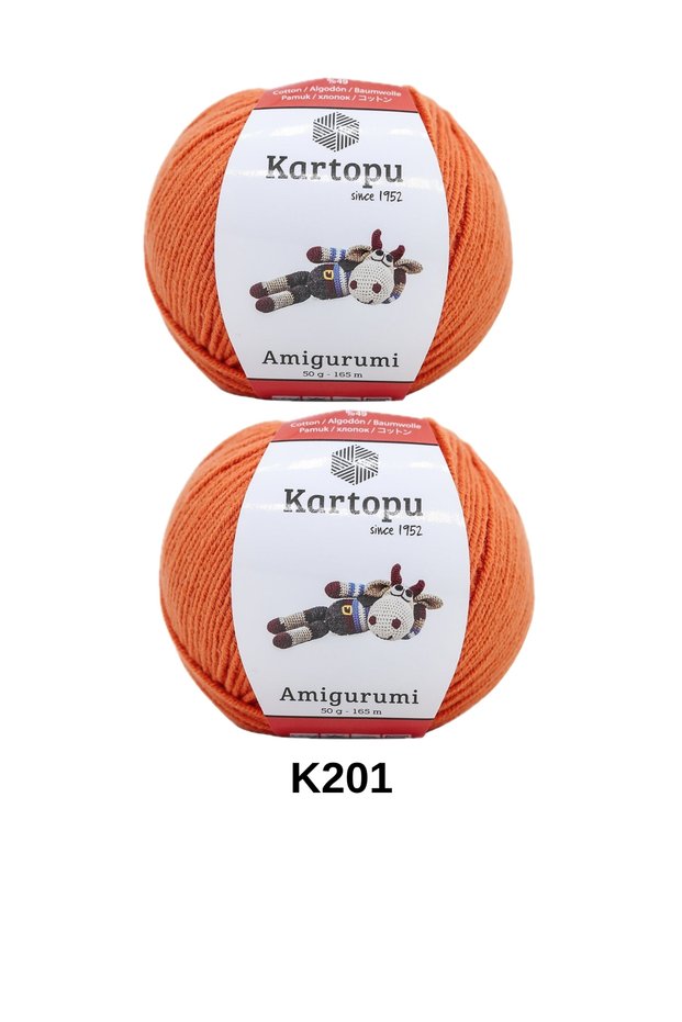 2 Pieces of Snowball Amigurumi Yarn 50 Grams 165 Meters Toy Doll Net Beanie Bandana Motif Summer Blouse Bag Knitting Yarn - Color: K201