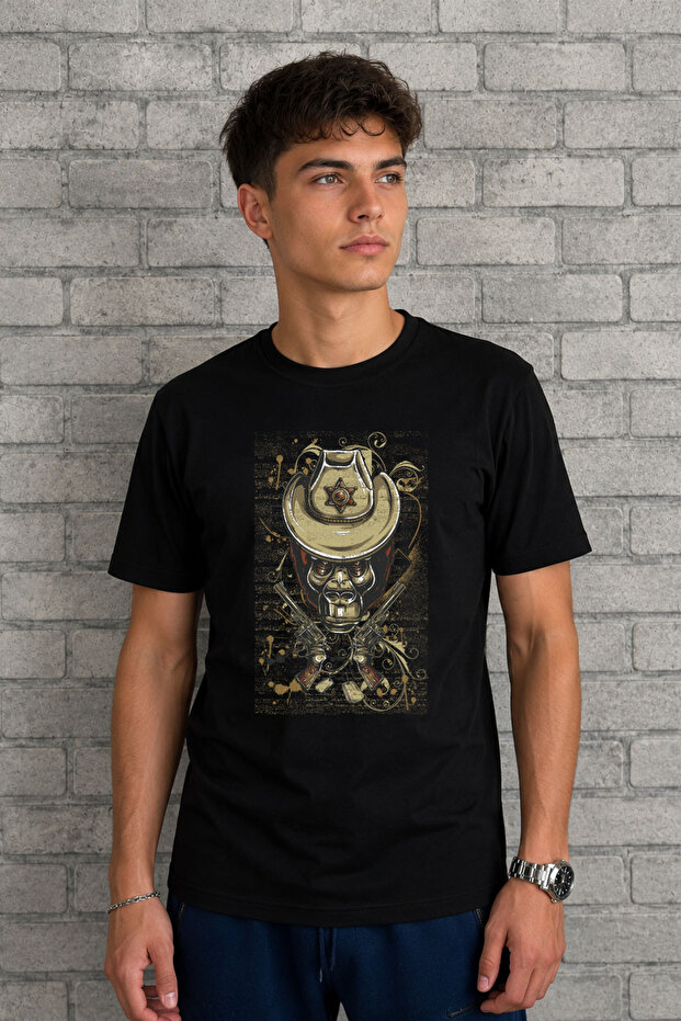 Gorilla Cowboy Printed Premium T-Shirt | Special Gift Includes