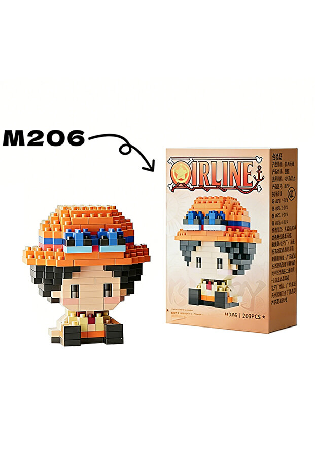 Bandai M206 Anime Building Block Chopper Buggy Assembly Micro Building Block Zoro Robin Character M