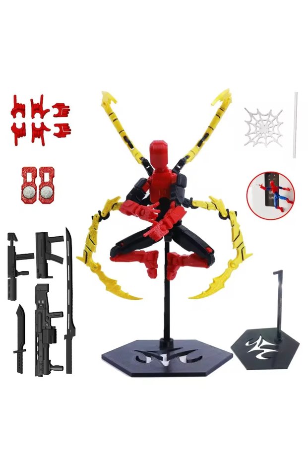 K T13 Titan 13 Action Figure 3D Printed Robot Model Multi-Jointed Movable Fidget Toy Collectible Des