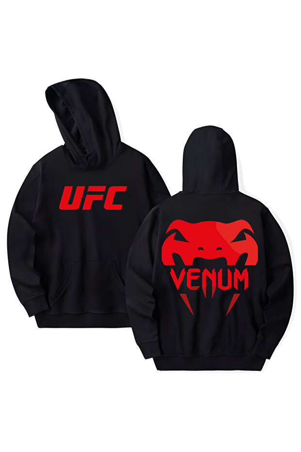 Venum Printed Cotton Long Sleeve Hooded Sweatshirt with 3 Thread Counts