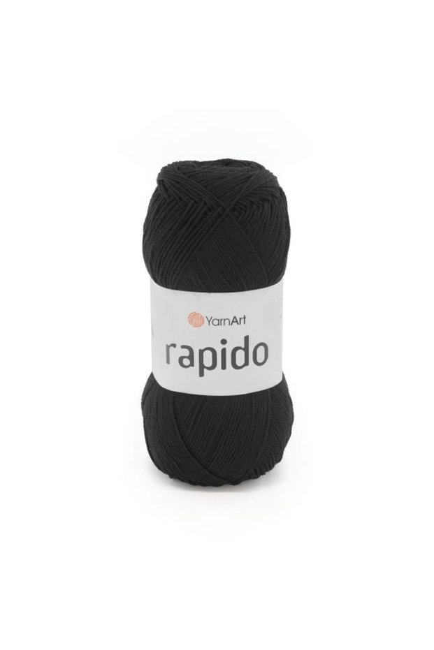 Rapido Black Summer Thin Hand Knitting Yarn 670