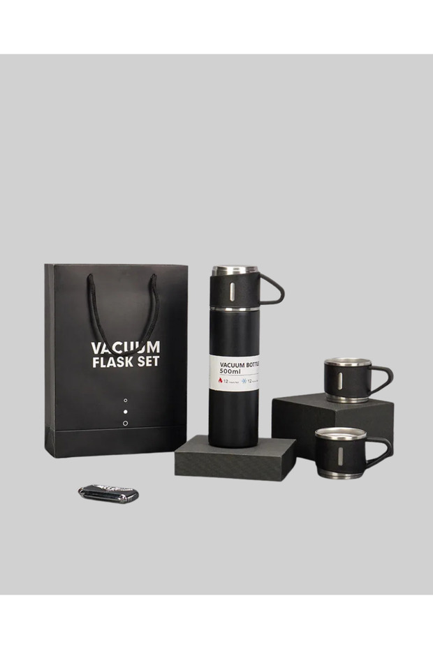 Nhr-Hlss Stainless Steel Thermos Set | 500 ml Capacity, 6-12 Hours Heat Preservation, (135605) Gift Box