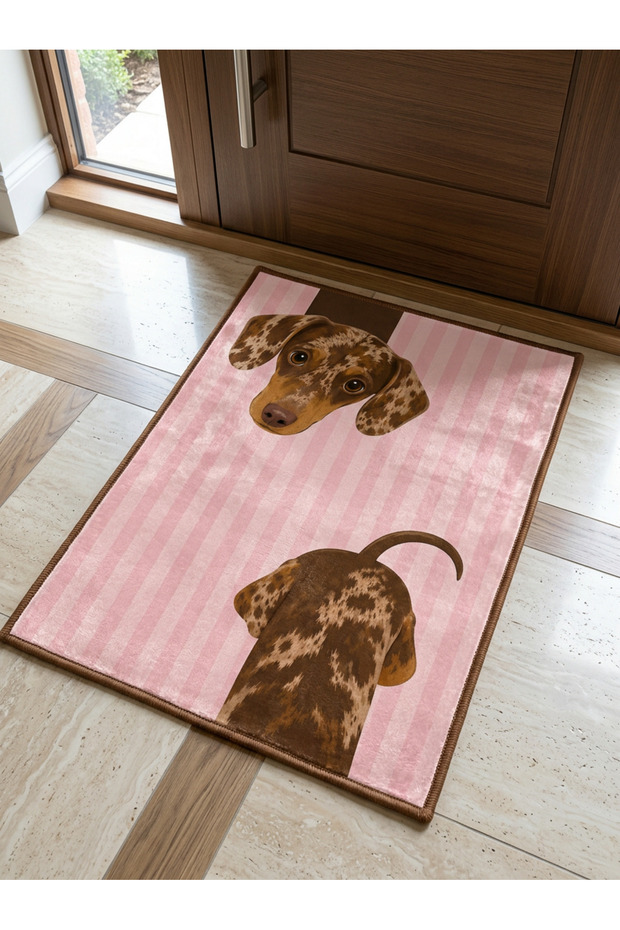 Non-Slip Sole Positive Energy Themed Washable Door Front-Bathroom Mat 40X60 cm