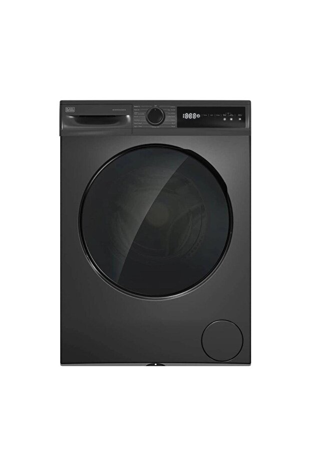 Black and Decker Front Load Washer 10 kg Dark Gray