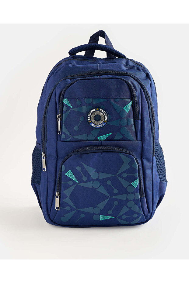 Blue Abstract Kids Backpack 17 Inch