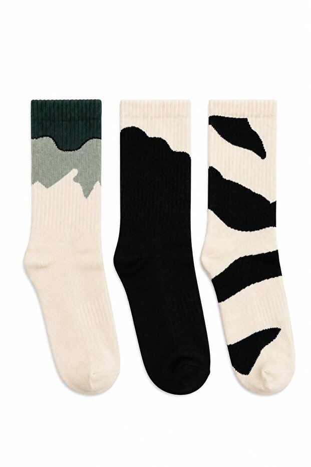 Retro Socks Women's 3-Pack Terry Socks Colorful Casual Socks Comfortable Socks Gift Socks Thick-Soled Terry Socks Sc22788