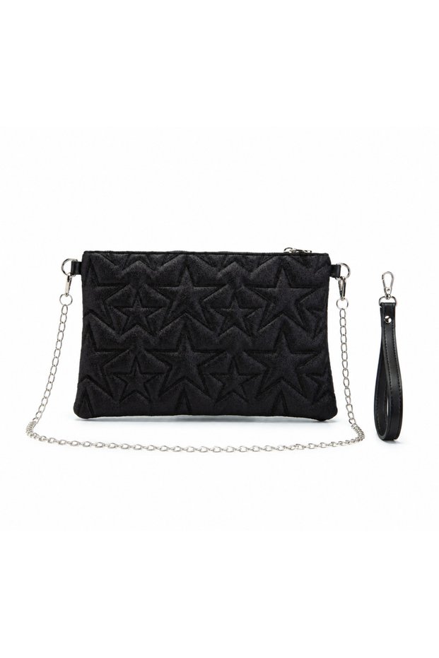 Women's Clutch Star Portfolio Star Bag Chain Strap Hand and Shoulder Bag 27X19 cm