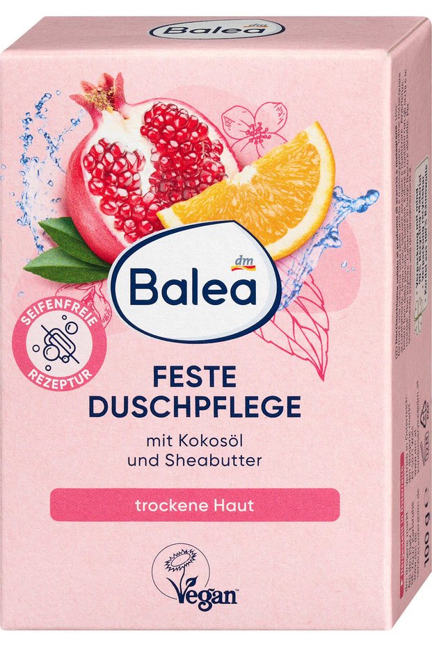 Gel de duș solid portocale & rodie, 100 g