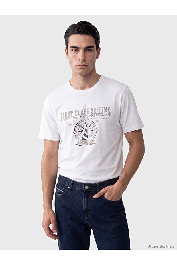 I Zero Roba Collar Printed Men's T-Shirt from Freezen Store