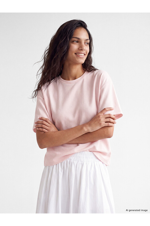 Pink Soft Touch Oversize Women's T-Shirt
