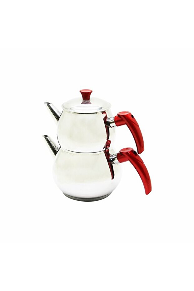 Mini 2Lt Small Size Globe Steel Tea Pot Set - Top: 0.75Lt - Bottom: 1.4Lt