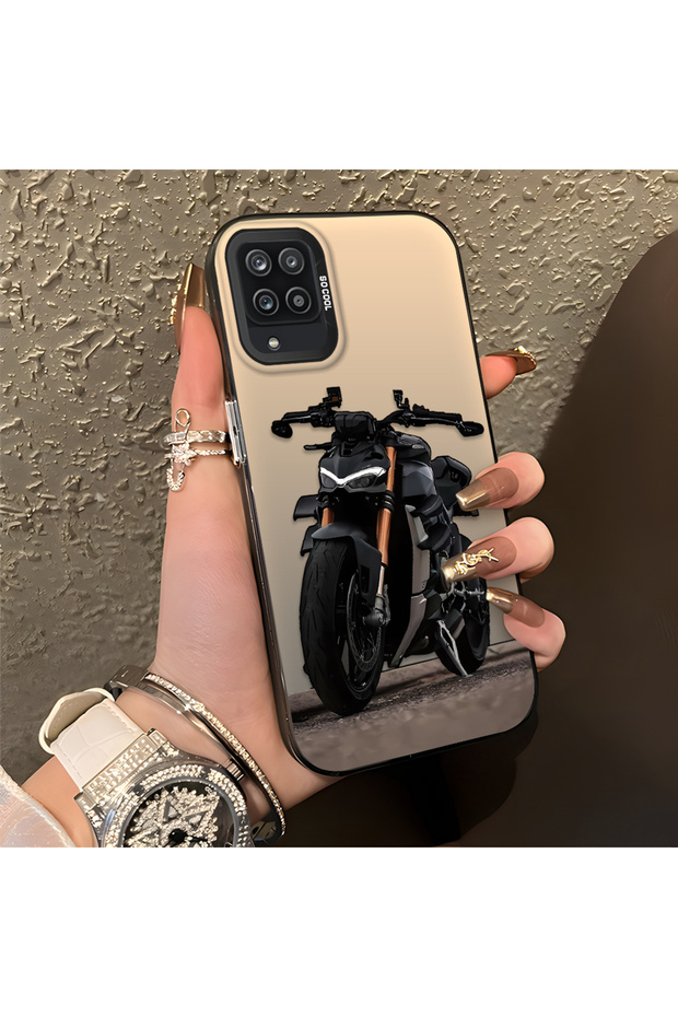 Samsung Galaxy A12/M12 Compatible Cool Sport Motorcycle Printed Matte Quality Soft Silicone Case