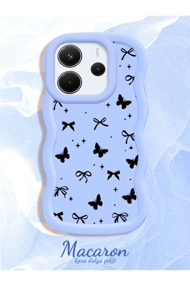 Redmi Note 14 4g Compatible Slim Butterfly Bow Printed Soft Structure Daily Use Phone Case