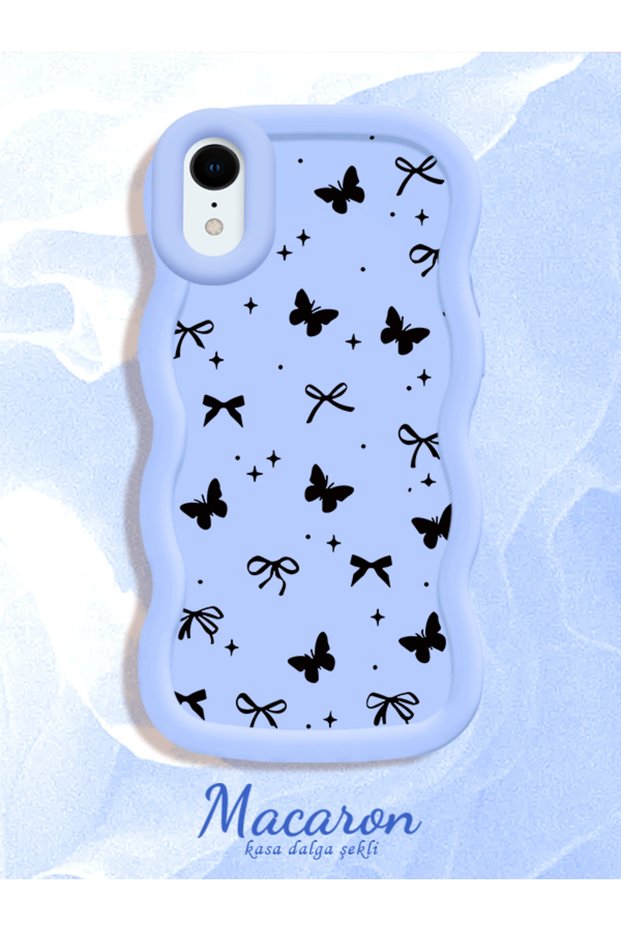 iPhone Xr Compatible Thin Butterfly Bow Printed Soft Structure Daily Use Phone Case