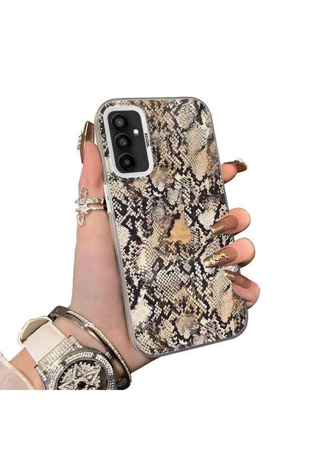 Samsung Galaxy M23/M13 Compatible Hard Acrylic Back Silicone Edge Lens Protection Case
