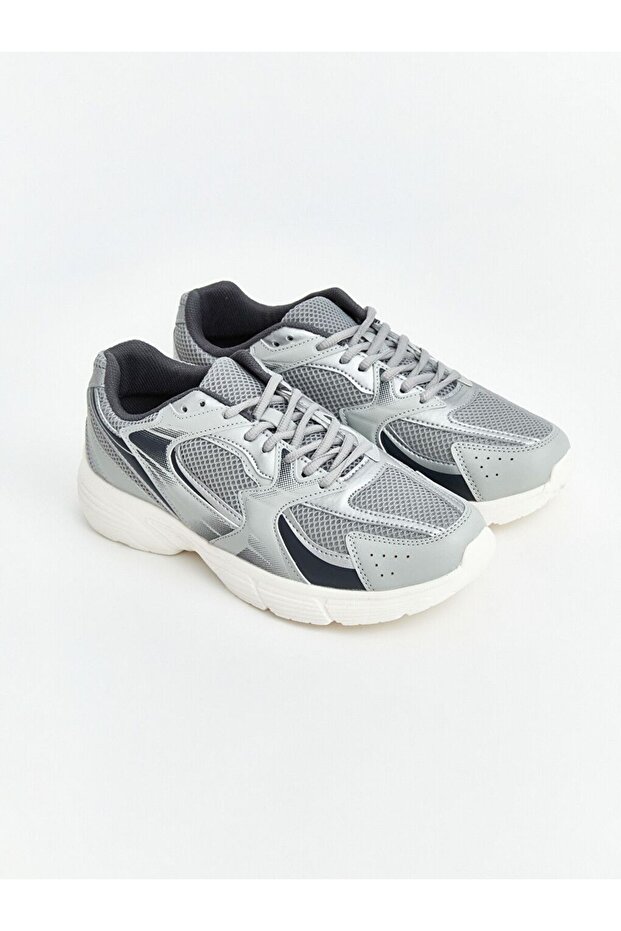 Lcw Steps Gray Mesh Men's Sports Shoes