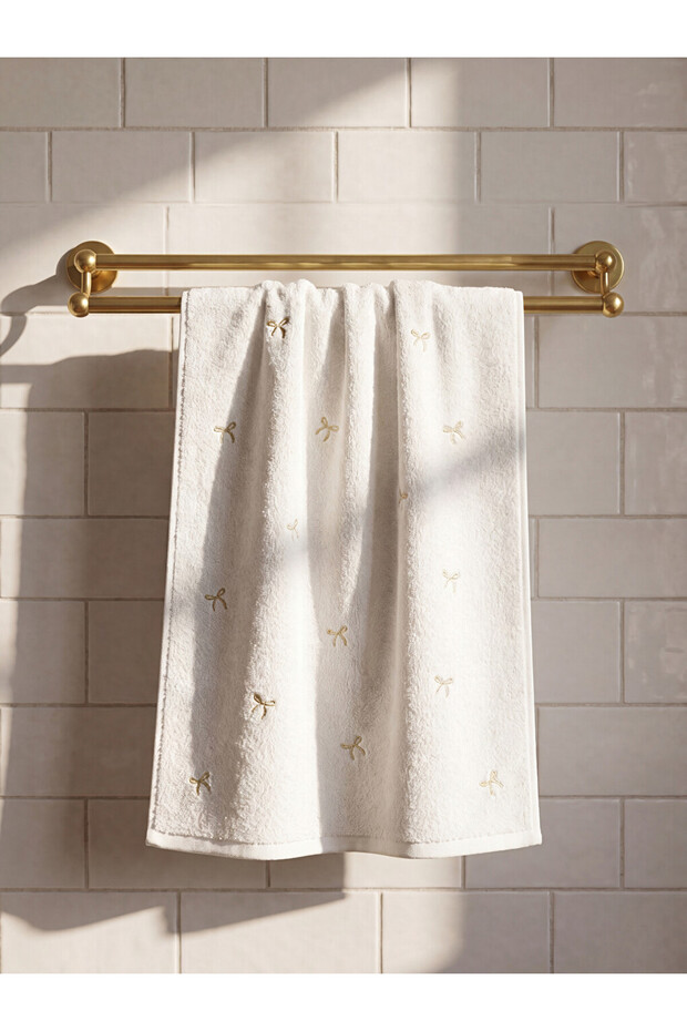 Esvab • Modern & Distinctive Bowknot Embroidered Face Towel Set of Cotton 50X80 cm