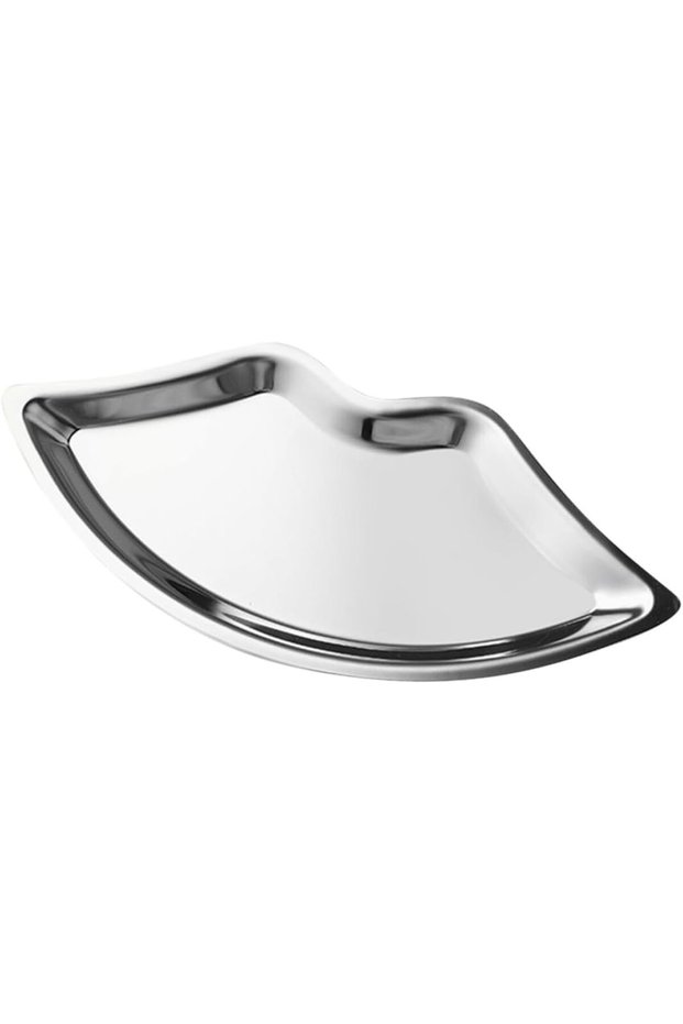 2-Piece Stainless Steel Lip-Shaped Jewelry Tray,Metal Jewelry Dish,Cosmetic & Accessory Desktop Storage Rack,Decorative Dressing Table Storage Shelf