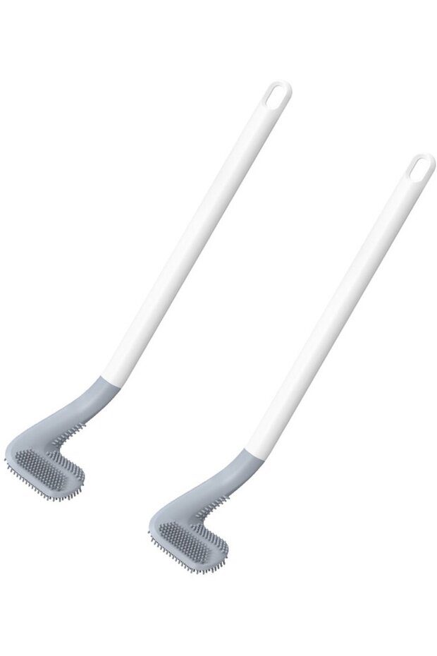 2 Long Wavy Toilet Brushes - Flexible Wall Cleaning Brush - 360° Deep Cleaning - Wavy Toilet Cleaning Brush - Quick - Drying Toilet Brush - for...