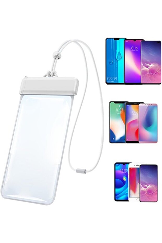 Dustproof IPX8 Waterproof Snorkeling Mobile Phone Case with Touchscreen, Large Capacity Bag for Beach Pool Fishing