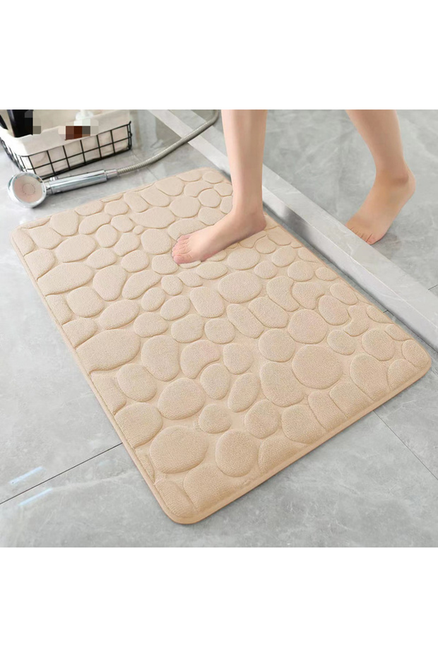 Bathroom mat, rug, bath mat, non-slip bathroom mat, absorbent bathroom rug, pebble pattern, embossed mat, non-slip absorbent mat, 40*60CM