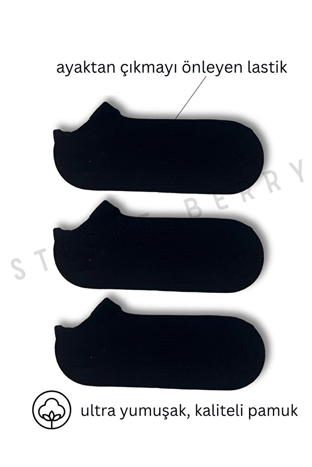 3 Pairs of Premium Quality Cotton Bootie Socks