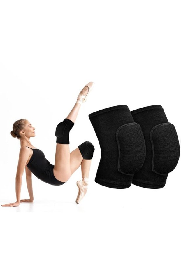 Unisex Sports Knee Brace (black), impact-resistant thickened sponge protective knee strap for dance, basketball & yoga.