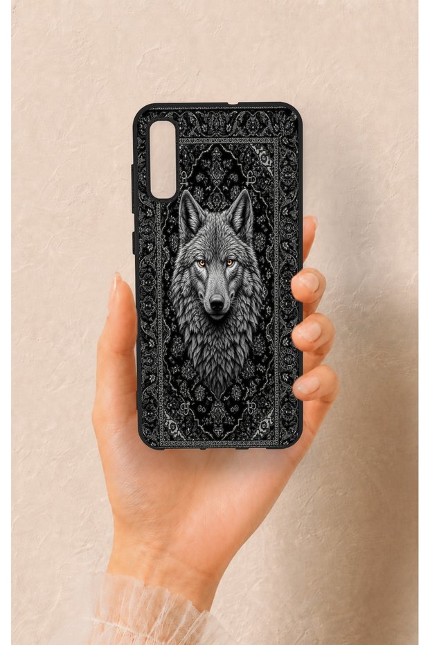 Samsung A70 Compatible Ethnic Wolf Pattern Silicone Case