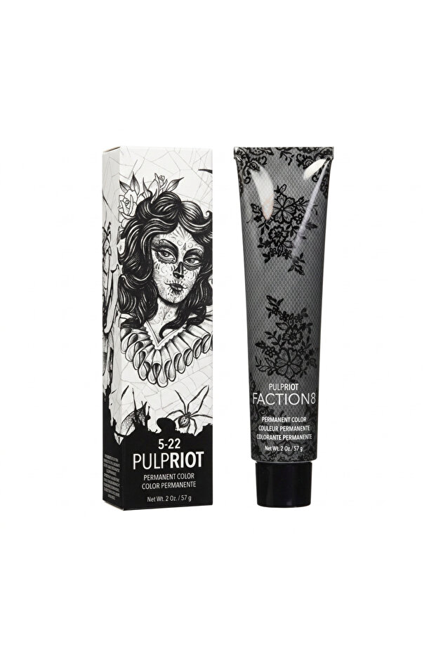 Faction8 Permanent Hair Color 5-22 Violet for Unisex - 2 oz