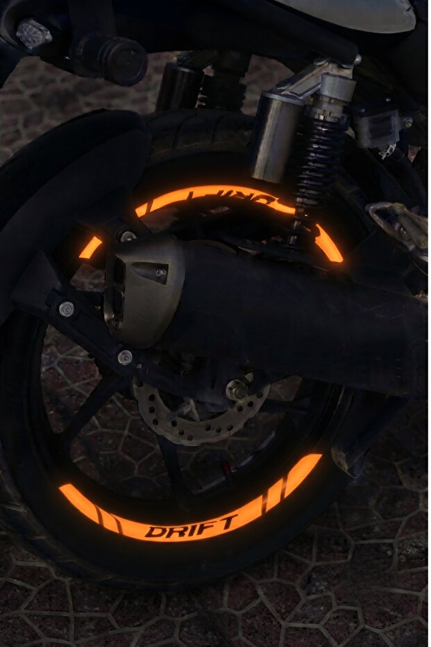 8 Pieces Rim Stripe Sticker Set with Reflectors for Mondial Drift-L (Enough for All Rims)