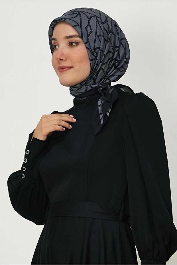 Patterned Floş Eşarp 8654