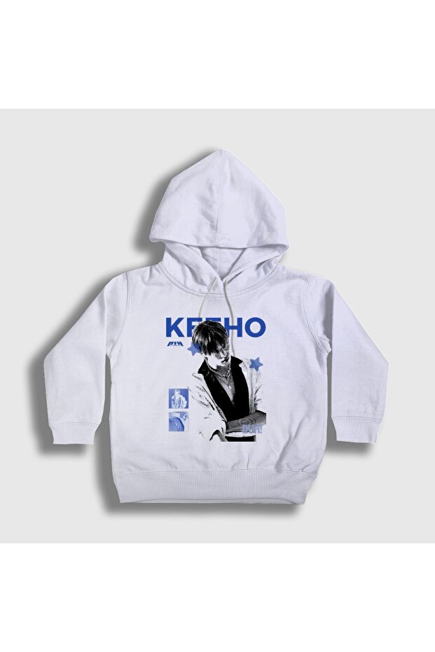 Unisex Kids White Keeho Duh K-Pop P1Harmony Hooded Sweatshirt 620051Tt