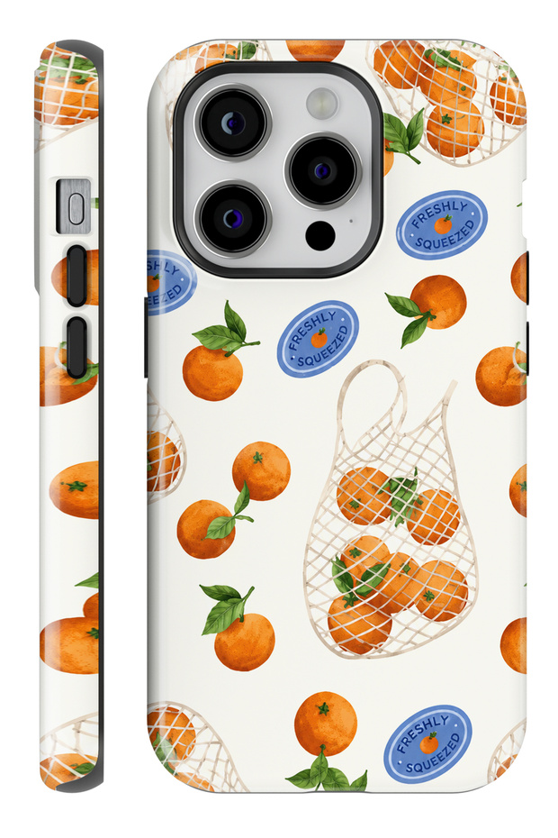 (Magsafe) İphone 14 Pro Max Oranges Double Layer Glossy Protect Phone Case
